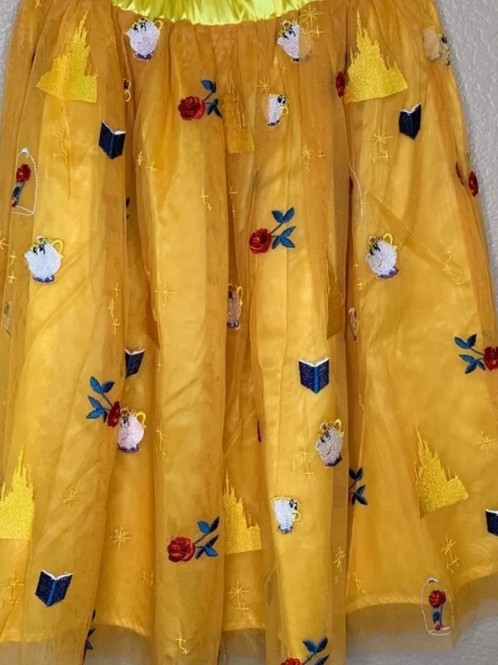 Disney Yellow Satin Skirt - Disney Collection
